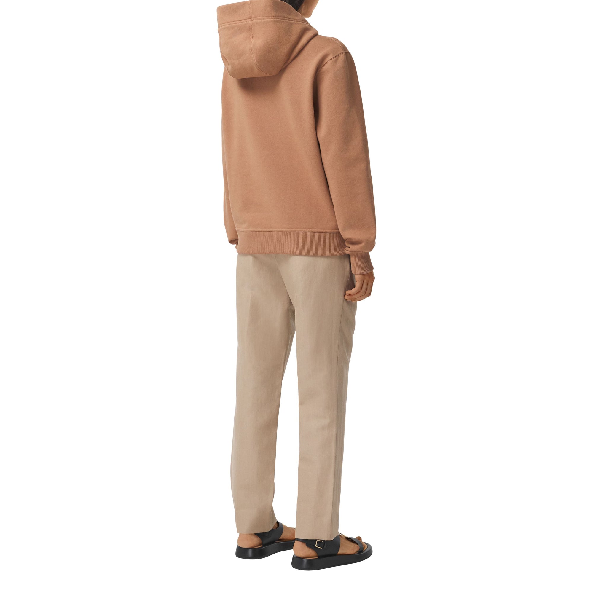 Hoodie oversize en coton Horseferry avec lacets - Camel