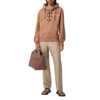 Hoodie oversize en coton Horseferry avec lacets - Camel