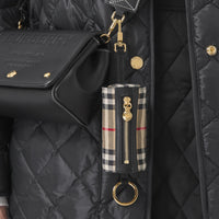 Porte-clés The Barrel en coton Vintage Check - Archive Beige