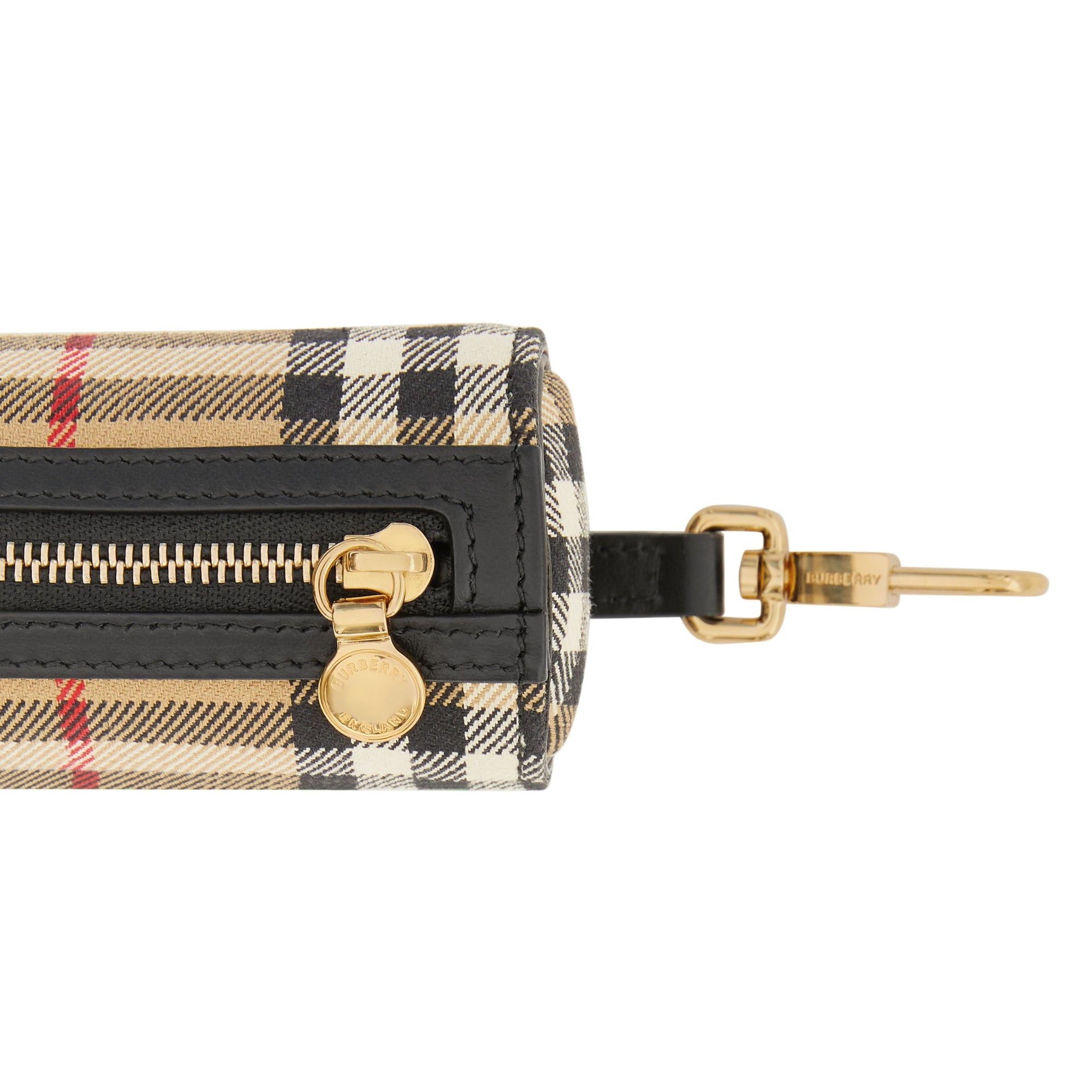 Porte-clés The Barrel en coton Vintage Check - Archive Beige