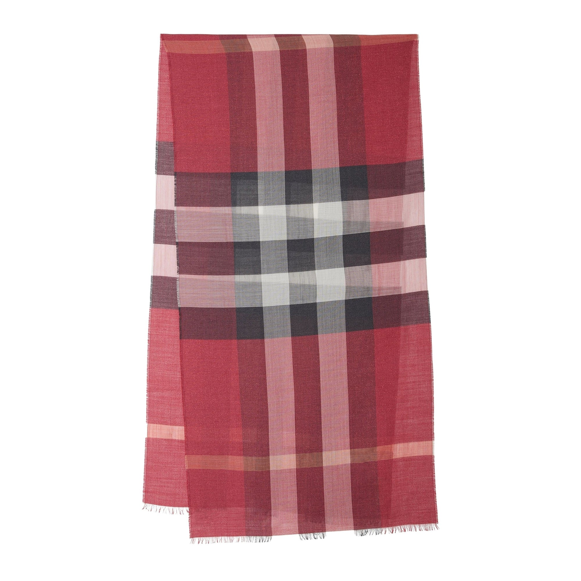 Écharpe légère en laine et soie mélangéees - Crimson Pink