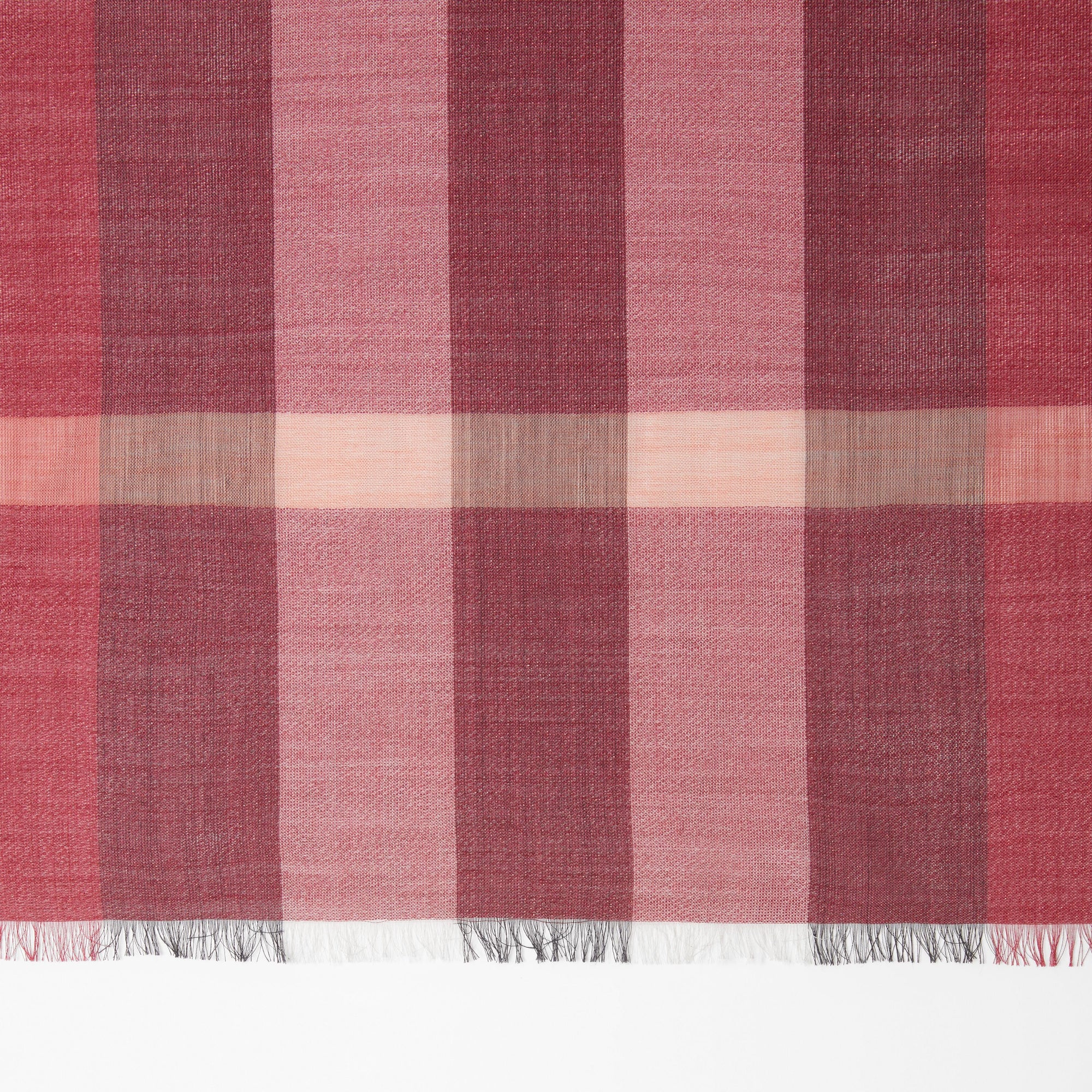 Écharpe légère en laine et soie mélangéees - Crimson Pink