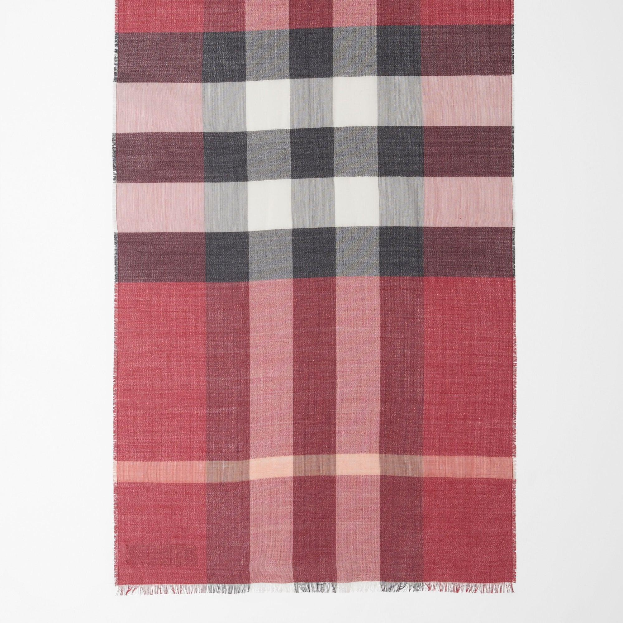 Écharpe légère en laine et soie mélangéees - Crimson Pink
