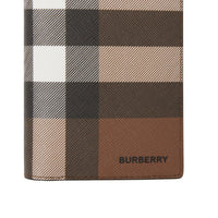 Portefeuille continental à motif check - Dark Birch Brown