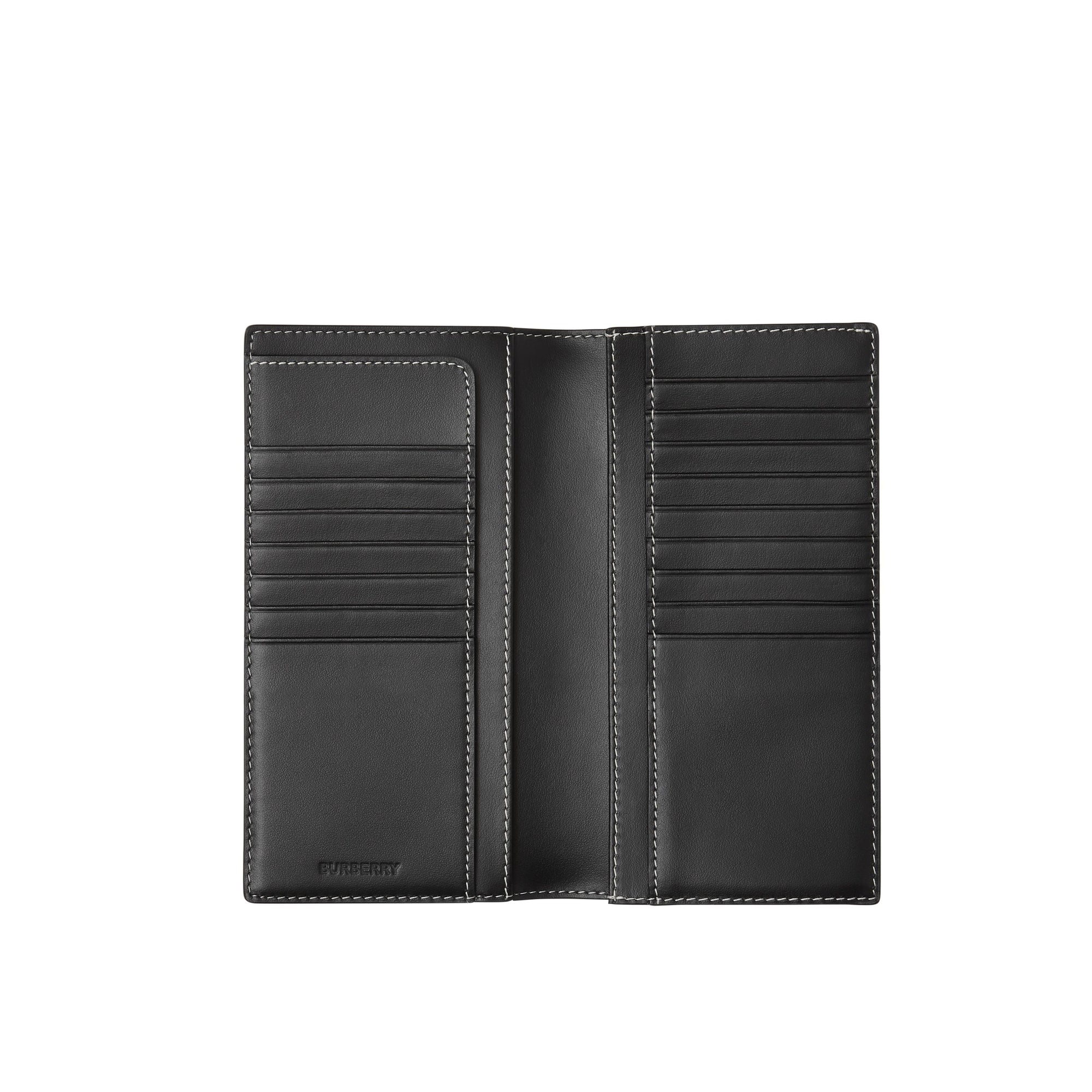 Portefeuille continental à motif check - Dark Birch Brown