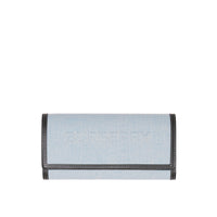 Portefeuille continental en toile de coton avec logo - Vivid Cobalt