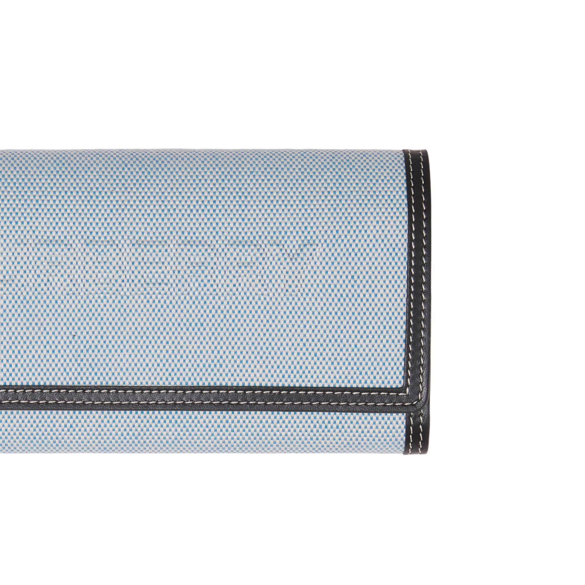Portefeuille continental en toile de coton avec logo - Vivid Cobalt