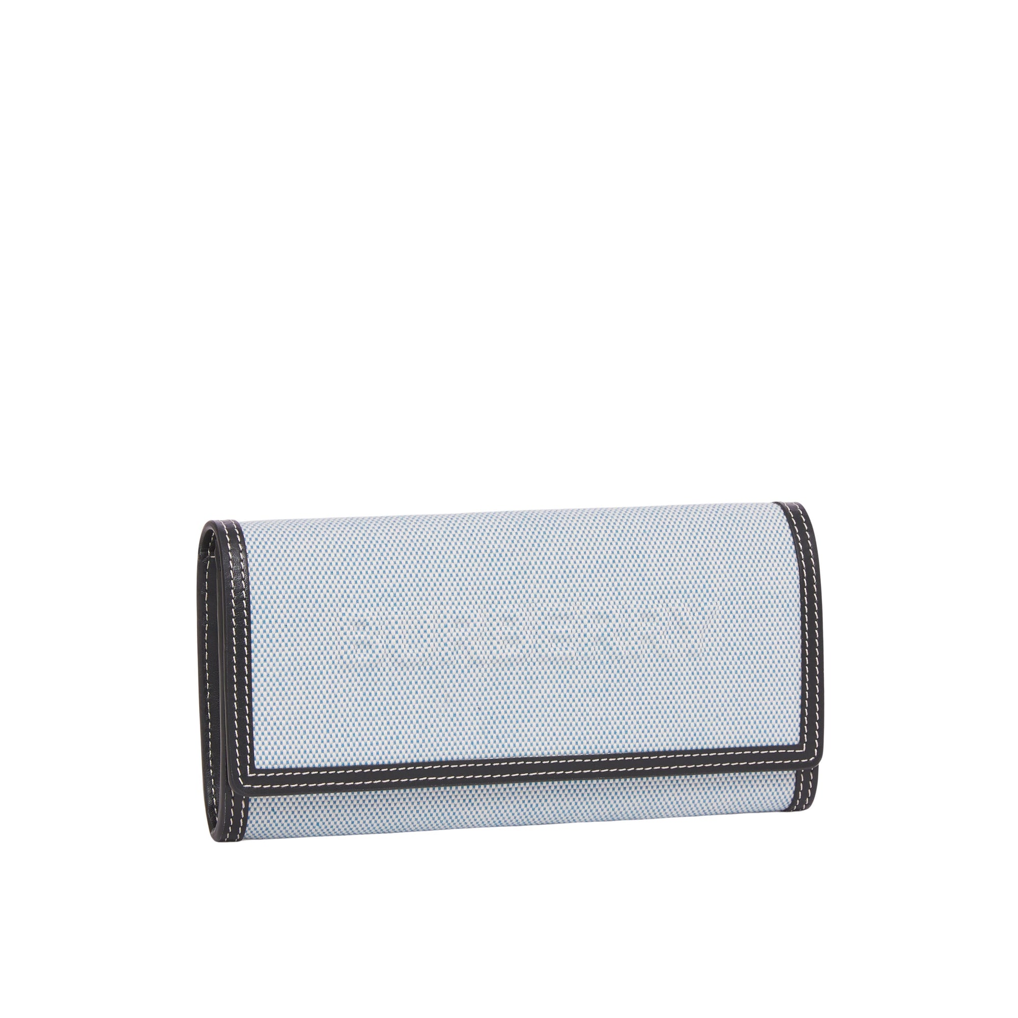 Portefeuille continental en toile de coton avec logo - Vivid Cobalt
