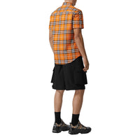 Chemise à manches courtes à motif check - Deep Orange