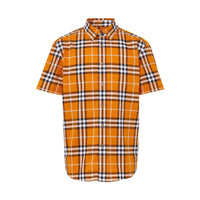 Chemise à manches courtes à motif check - Deep Orange