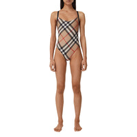 Maillot de bain à motif Exaggerated check - Archive Beige Check
