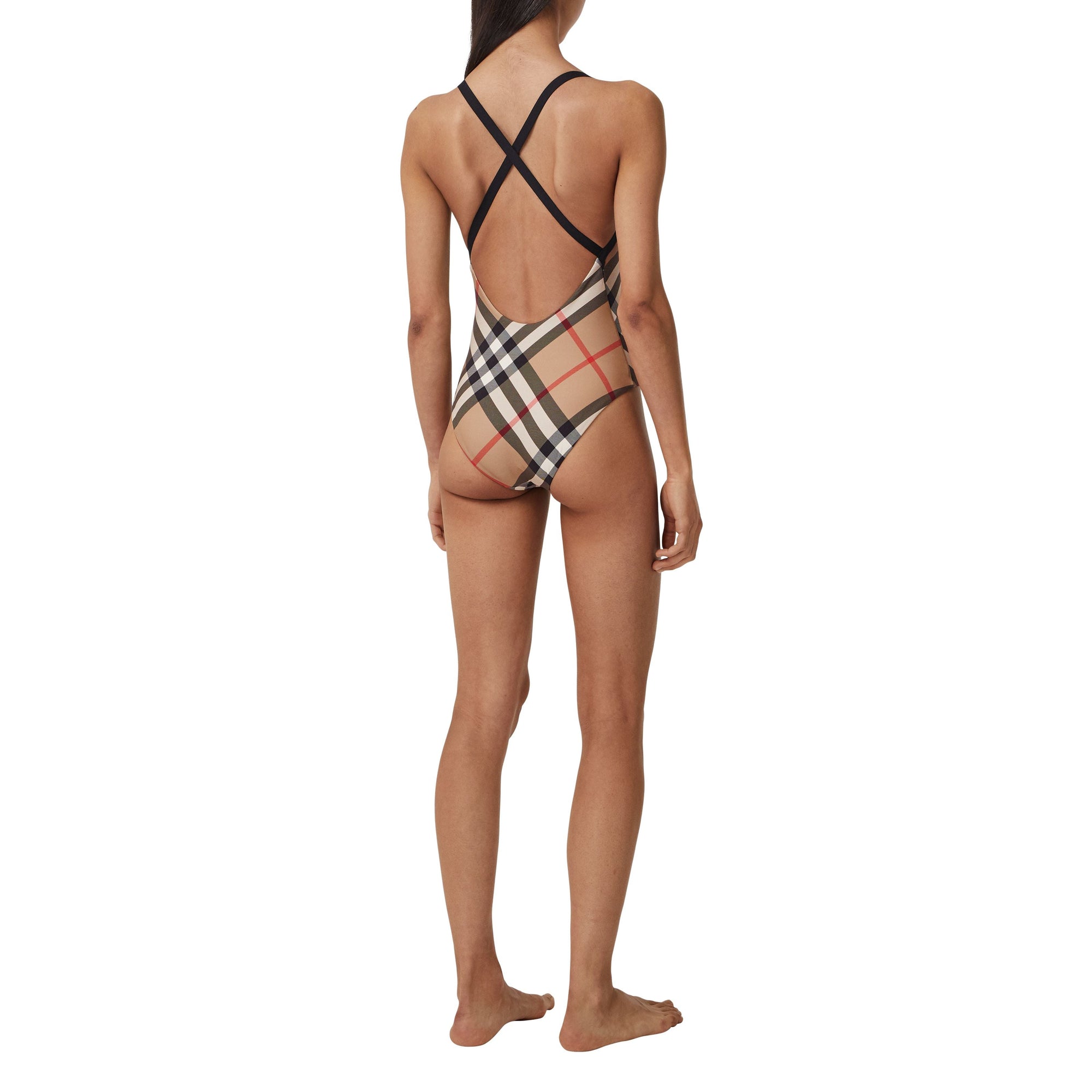 Maillot de bain à motif Exaggerated check - Archive Beige Check
