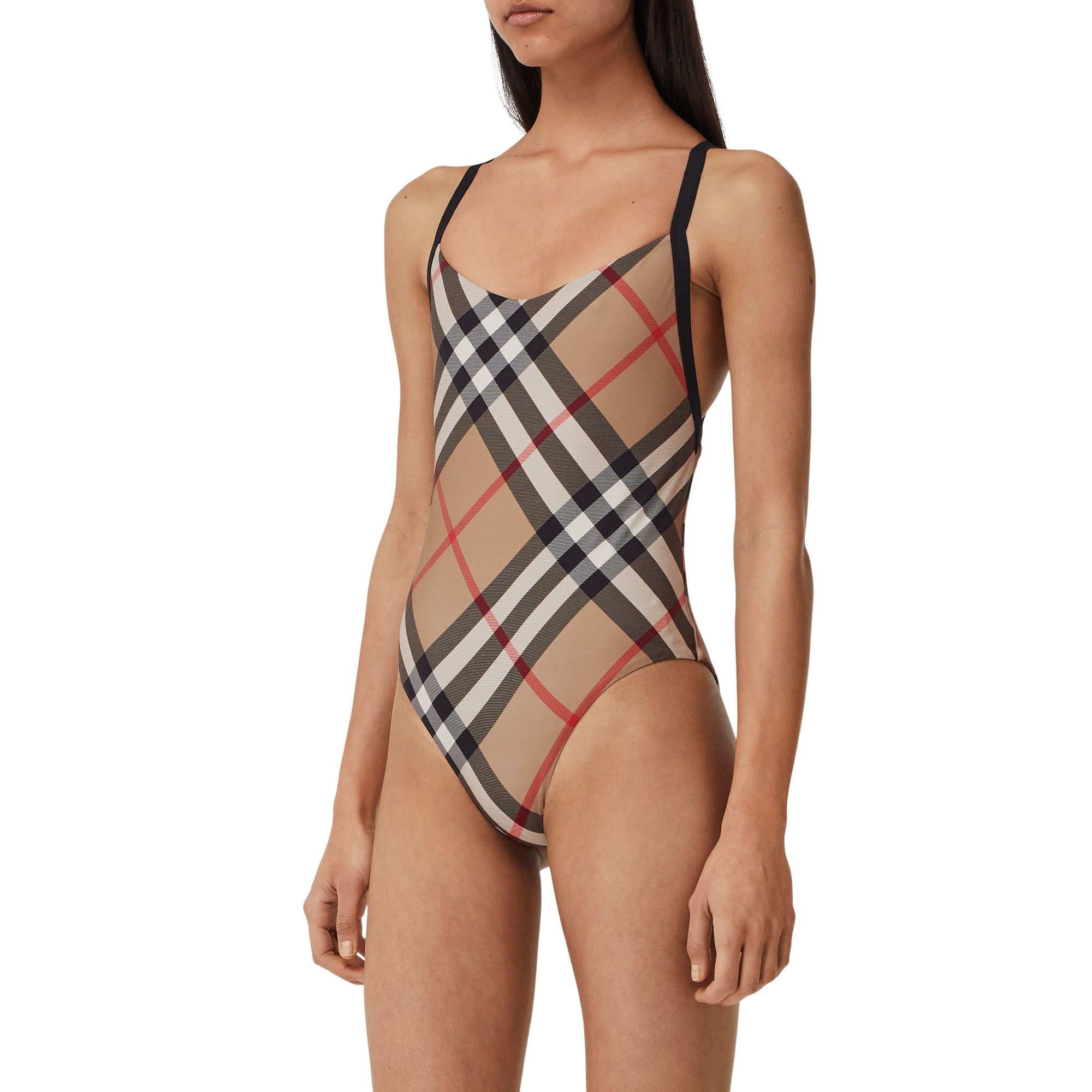 Maillot de bain à motif Exaggerated check - Archive Beige Check