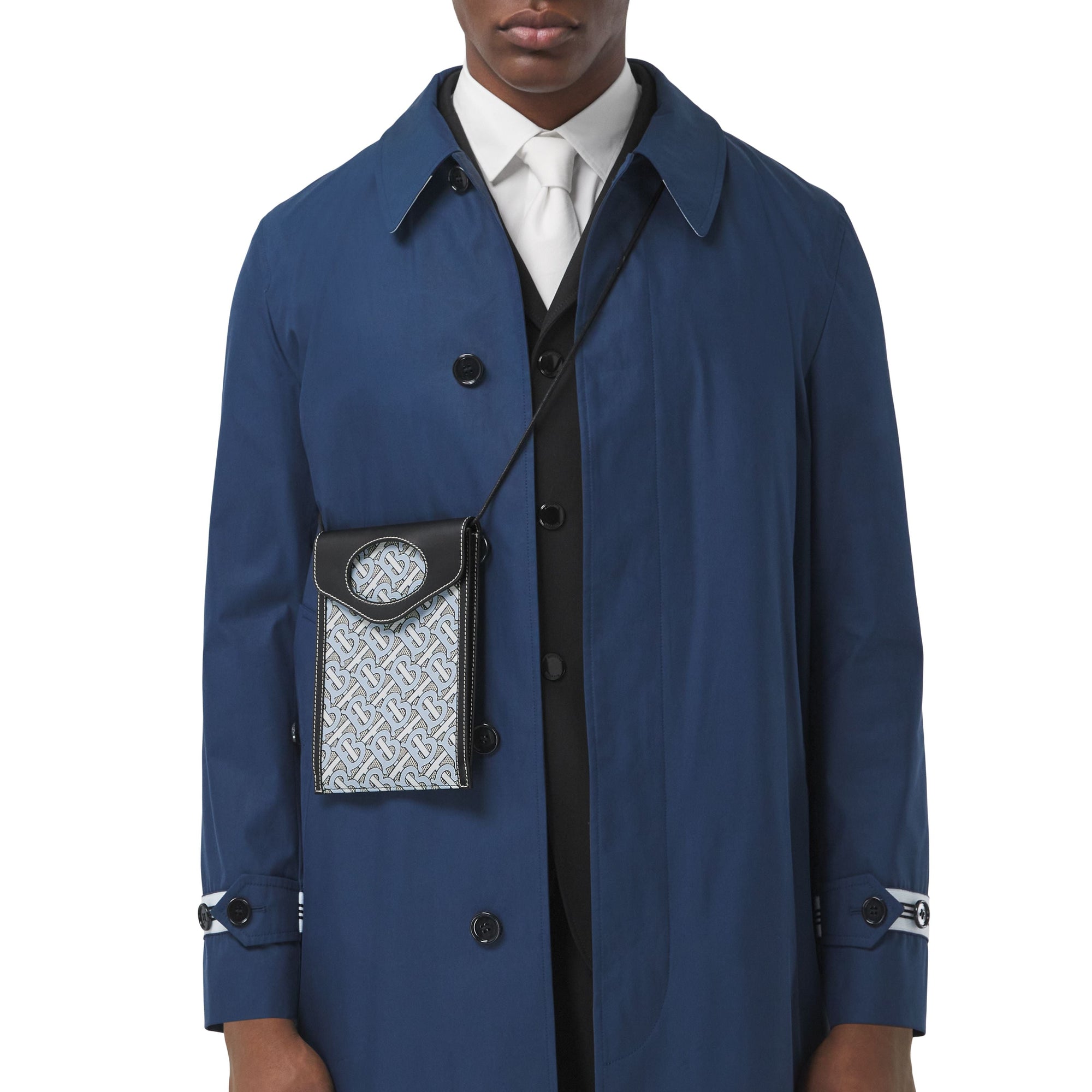 Étui pour téléphone Pocket en cuir et toile Monogram - Baby Blue