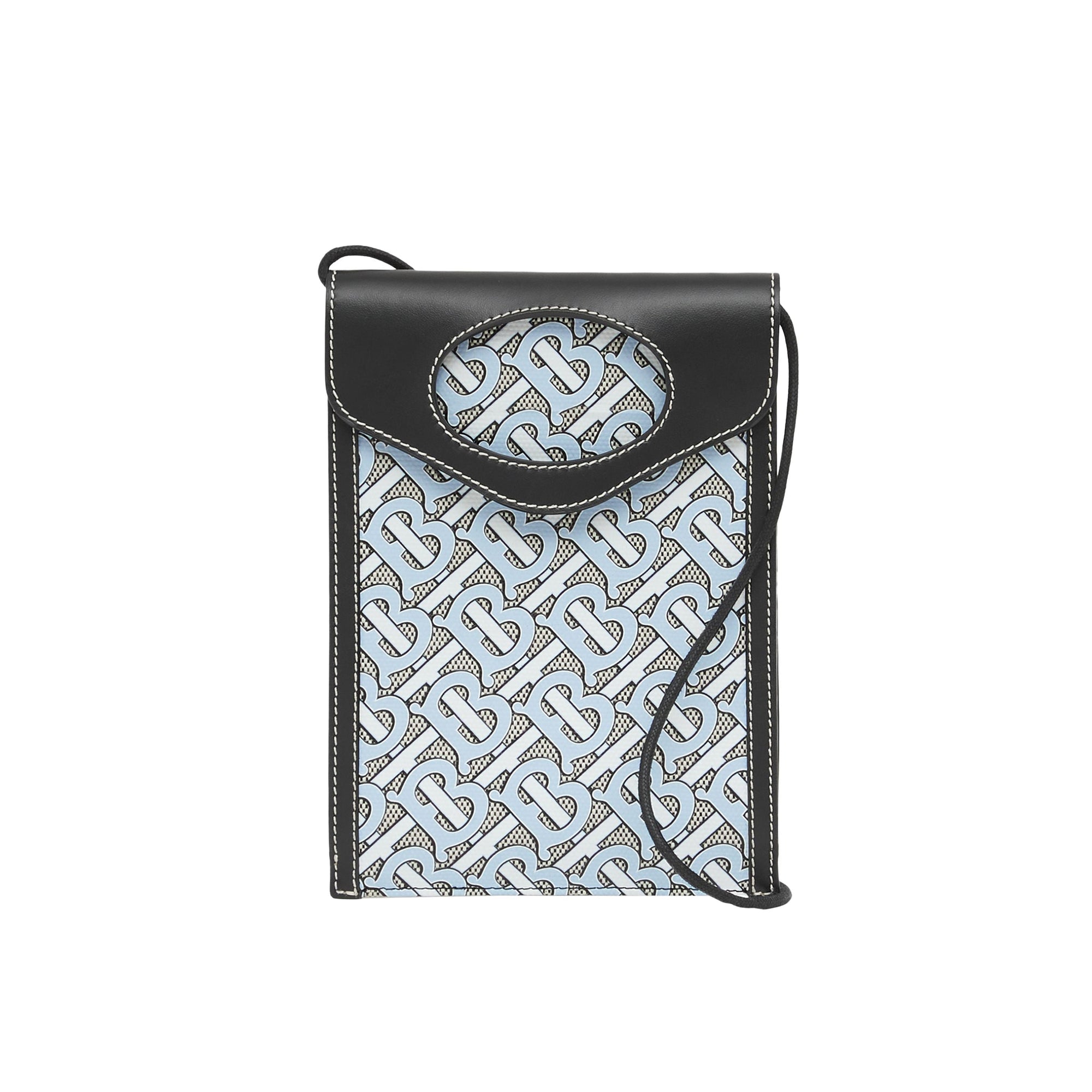 Étui pour téléphone Pocket en cuir et toile Monogram - Baby Blue