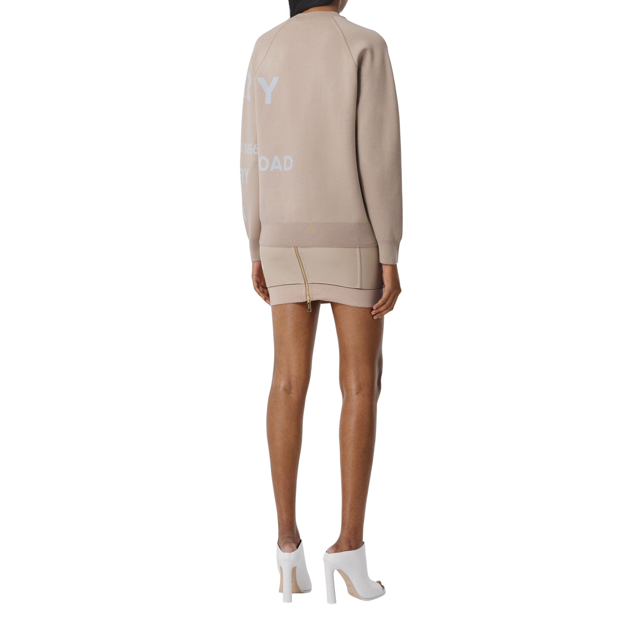 Mini-jupe Horseferry zippée - Soft Fawn