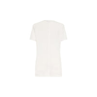 T-shirt en v en jersey de coton - White
