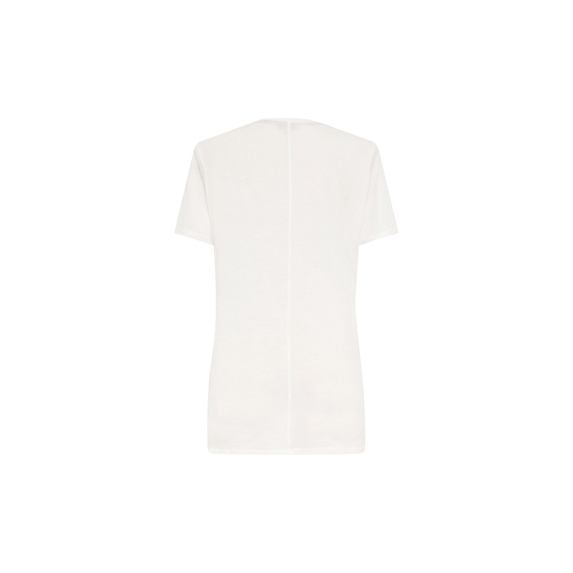 T-shirt en v en jersey de coton - White