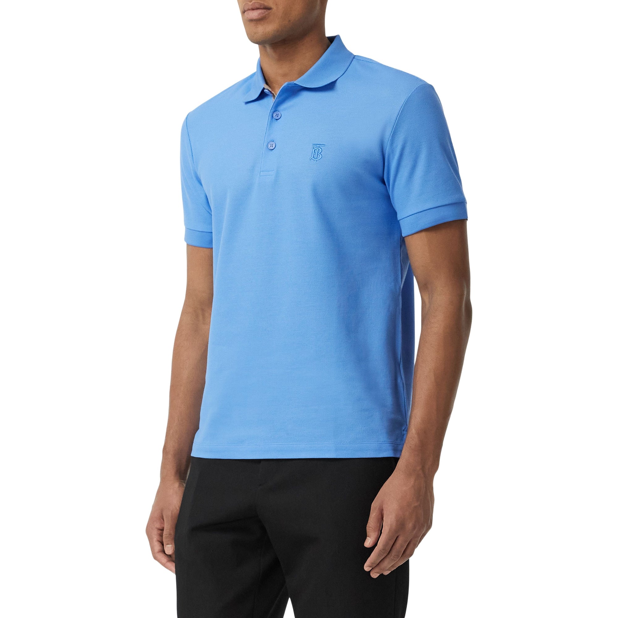 Polo à manches courtes et broderie - Vivid Cobalt