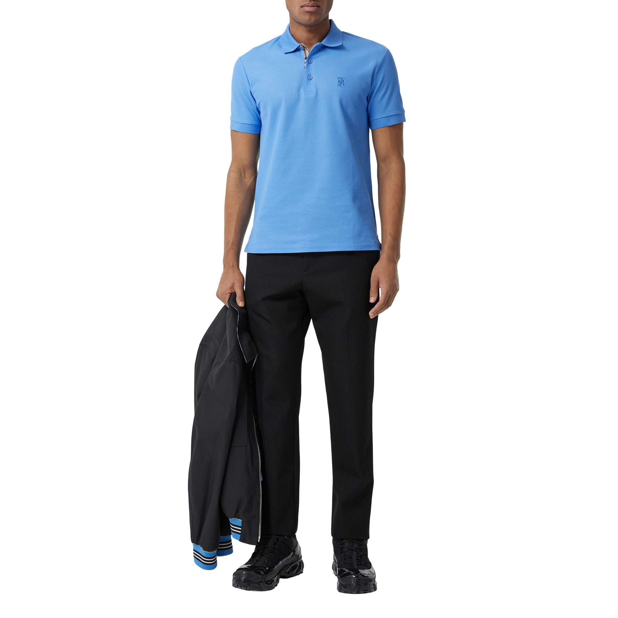 Polo à manches courtes et broderie - Vivid Cobalt