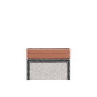 Porte-cartes en toile de coton et cuir Horseferry - Black & Tan