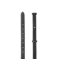 Ceinture en cuir surpiqué avec découpes - Black