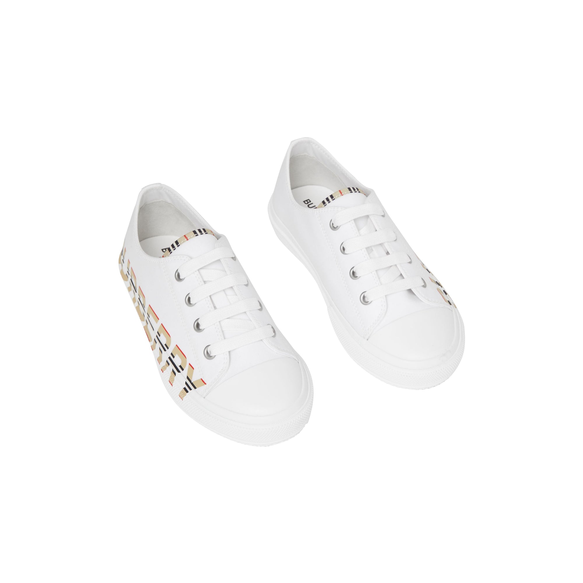 Sneakers à logo à rayures iconiques - Optic White