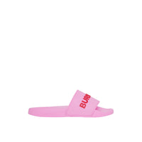 Mules plates à logo contrasté - Bubble Gum Pink