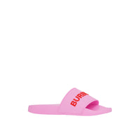 Mules plates à logo contrasté - Bubble Gum Pink
