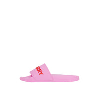 Mules plates à logo contrasté - Bubble Gum Pink