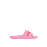 Mules plates à logo contrasté - Bubble Gum Pink
