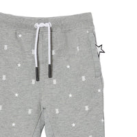 Pantalon de survêtement en coton à motifs étoilé - Grey