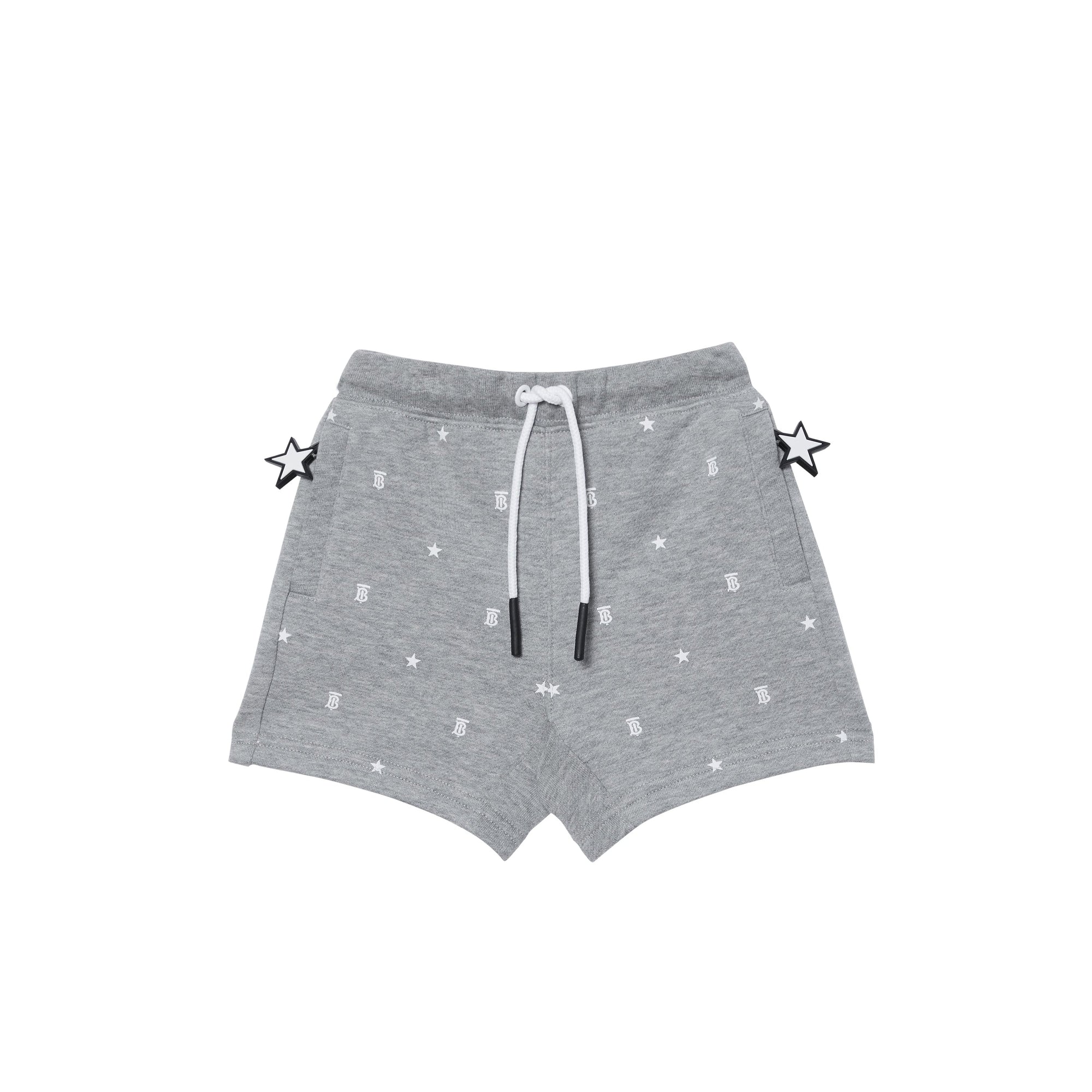 Short en coton à motifs étoilé et Monogram - Grey