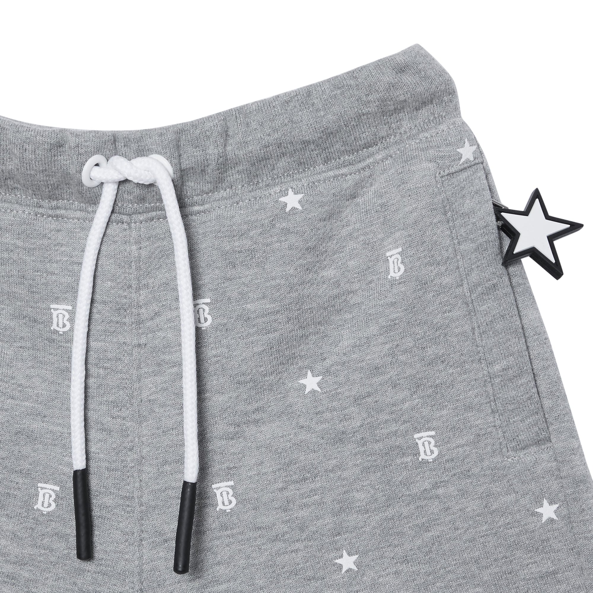 Short en coton à motifs étoilé et Monogram - Grey