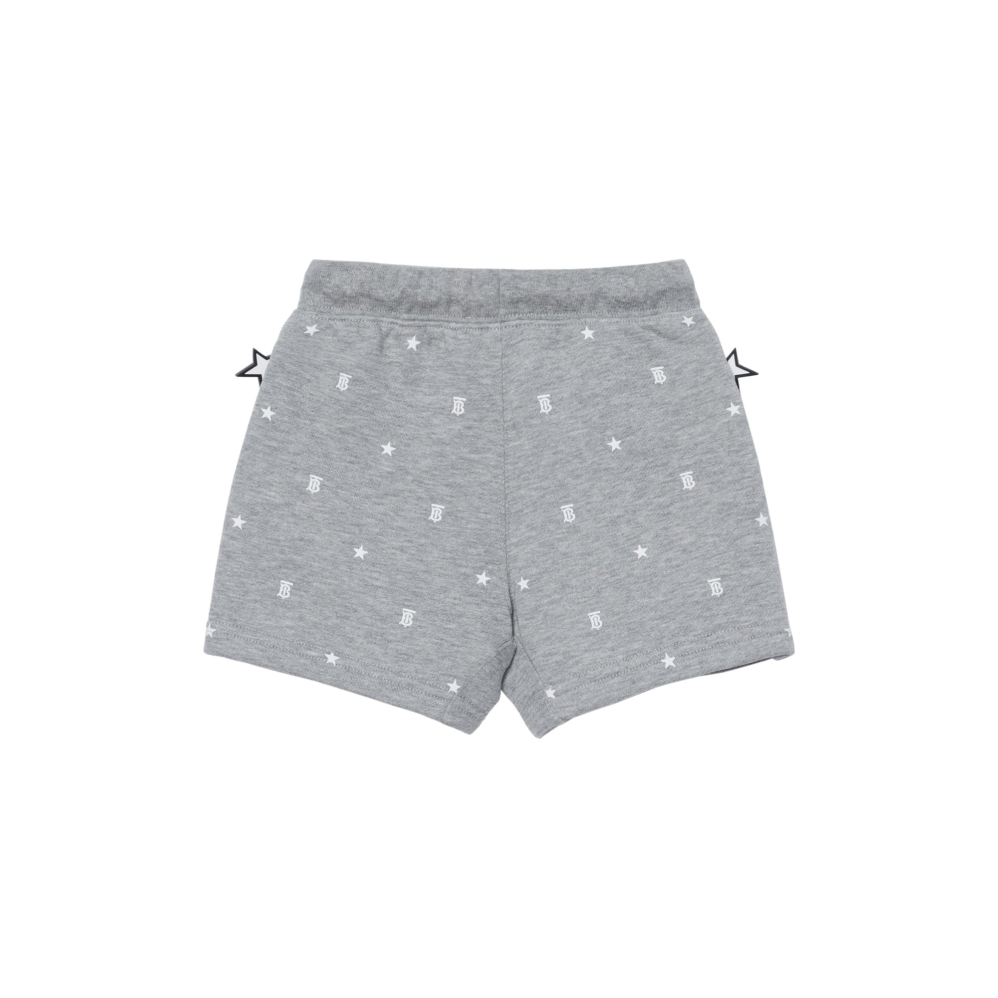 Short en coton à motifs étoilé et Monogram - Grey