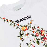 T-shirt en coton à imprimé Licorne - White