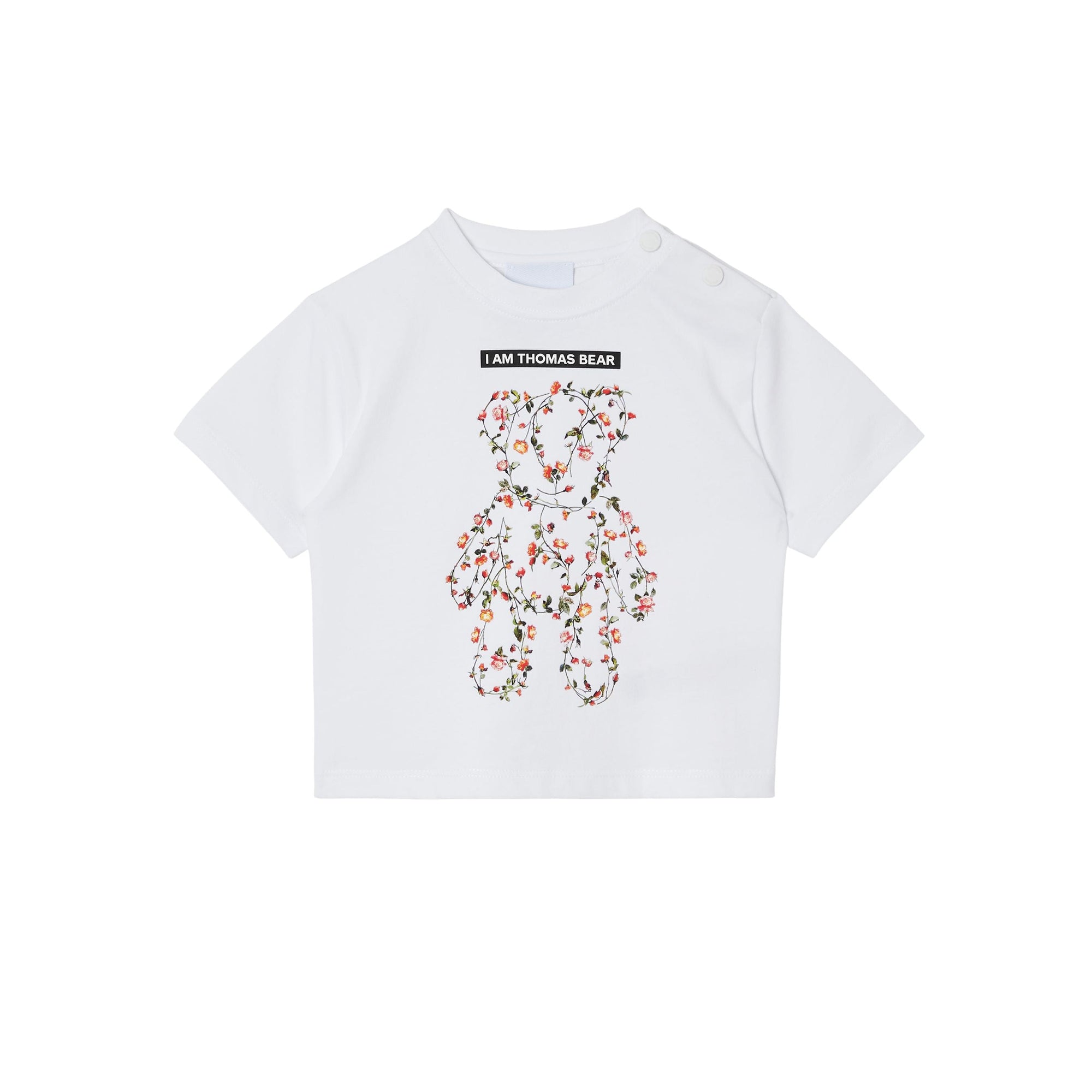 T-shirt en coton à imprimé Ourson - White