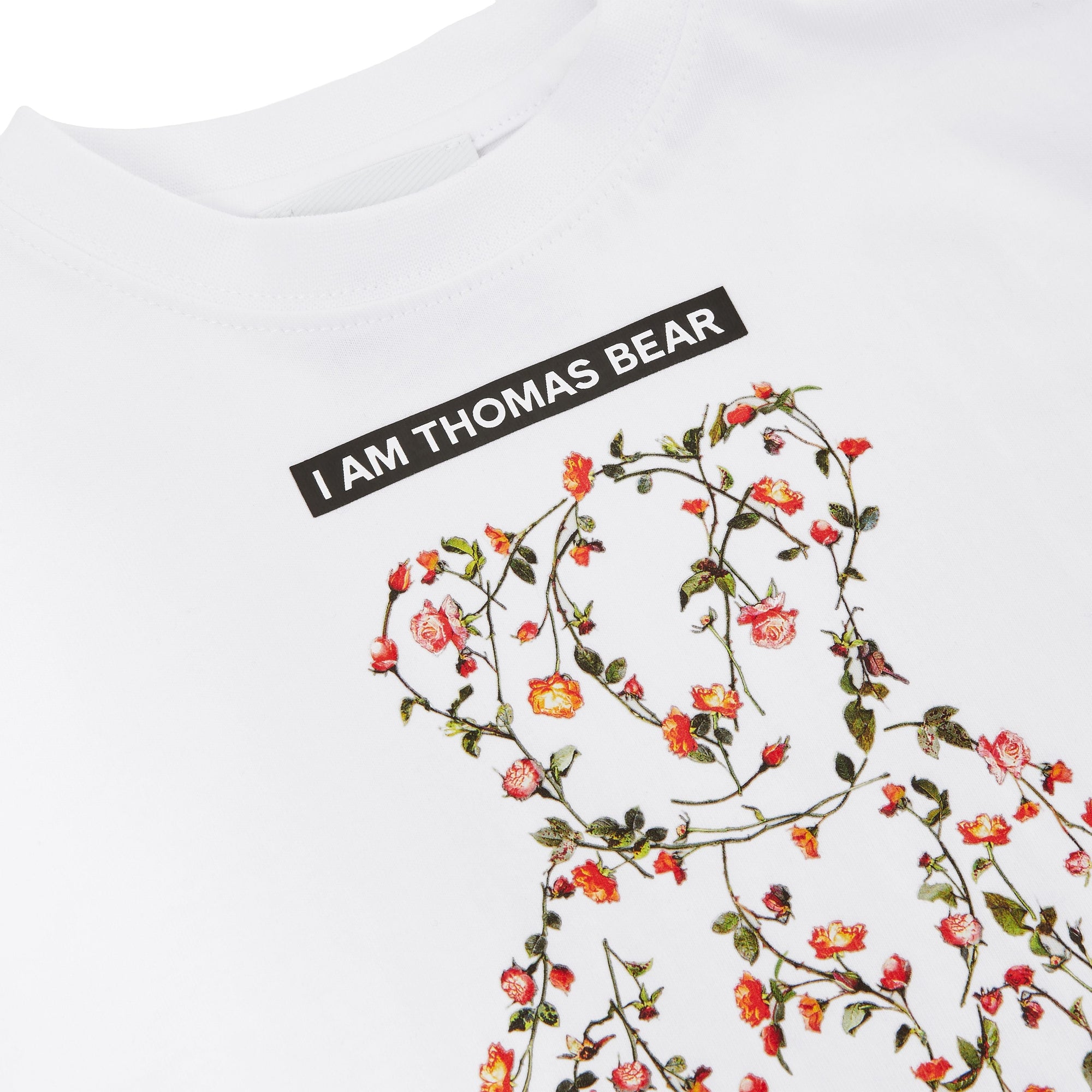 T-shirt en coton à imprimé Ourson - White