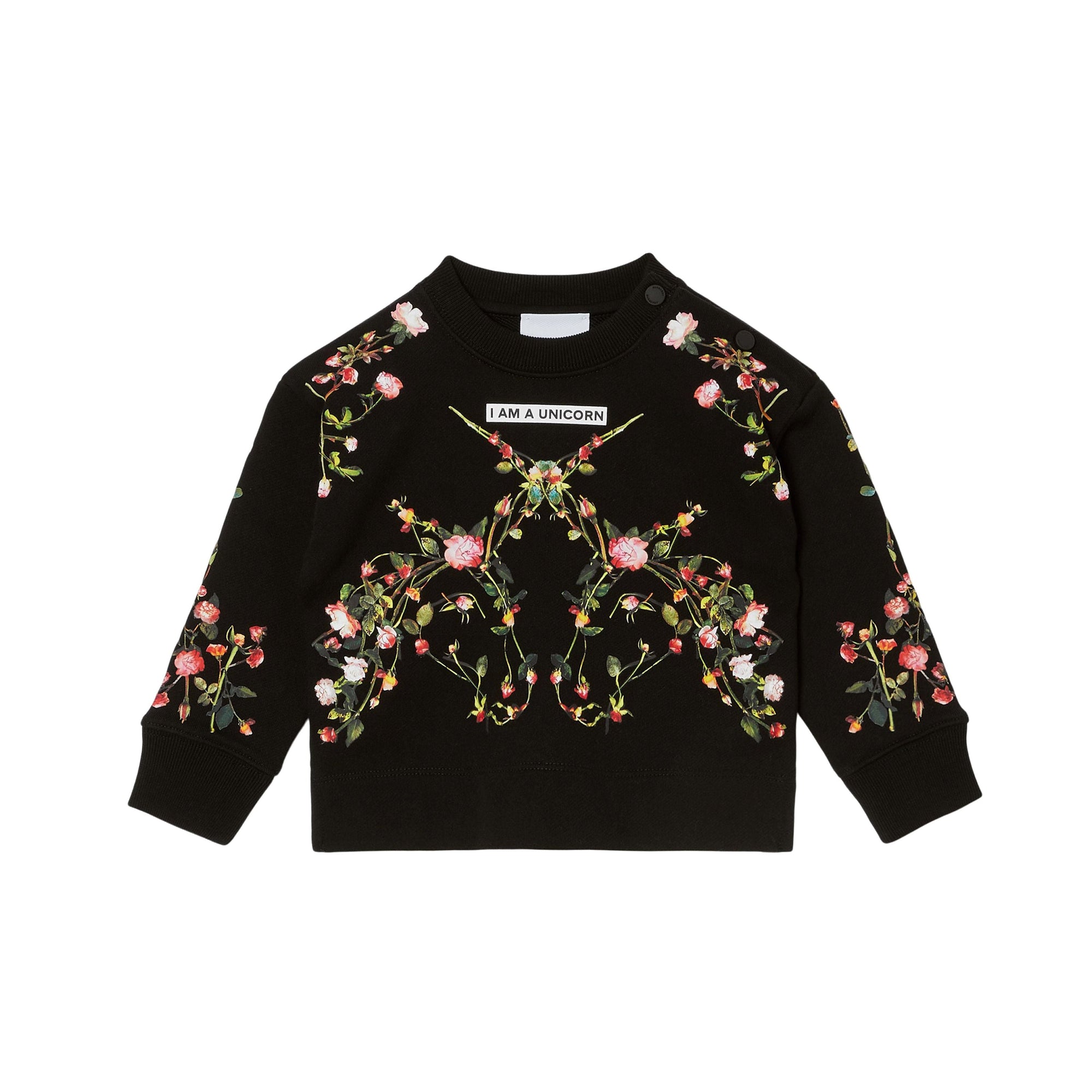 Sweat-shirt en coton à imprimé montage - Black