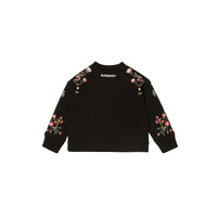 Sweat-shirt en coton à imprimé montage - Black
