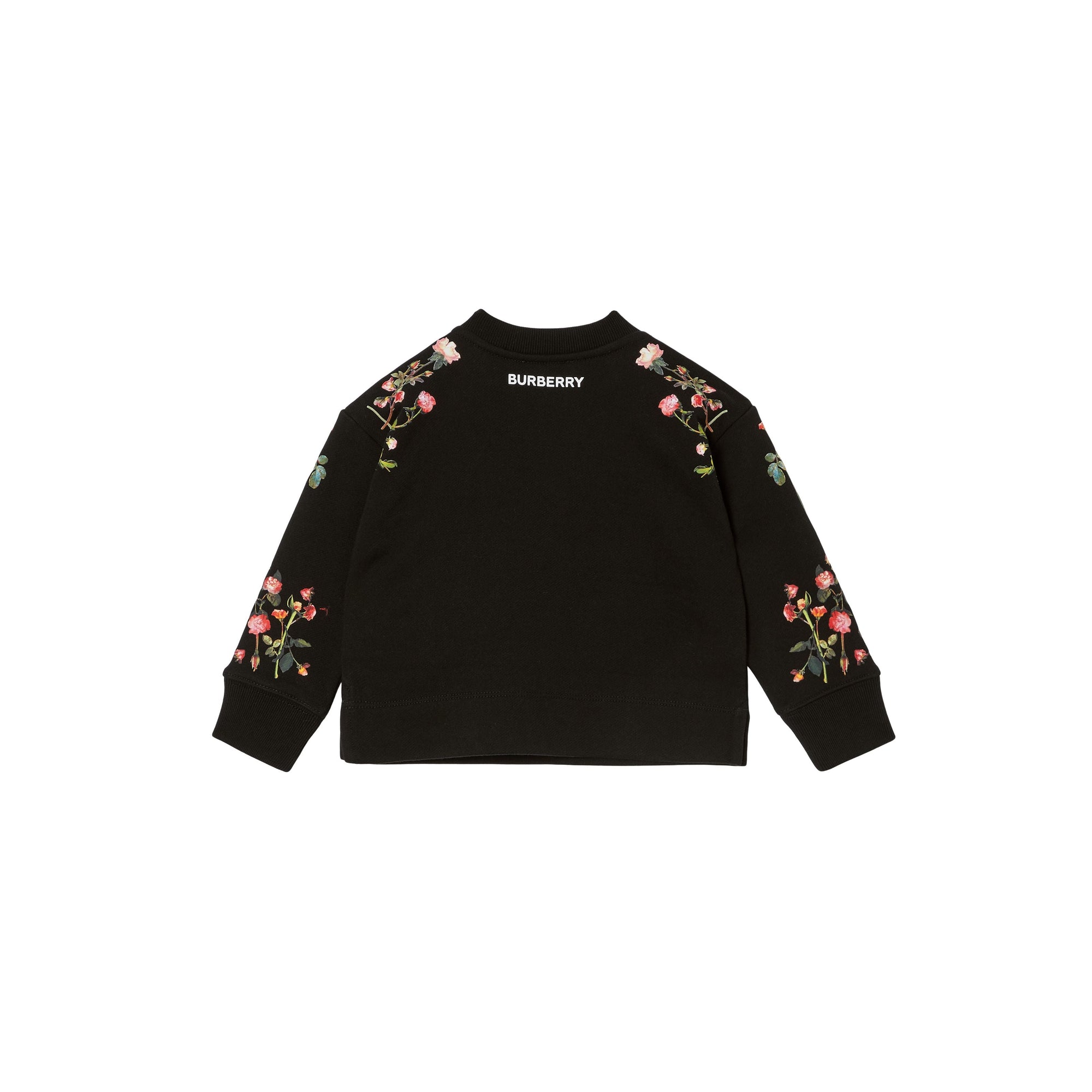 Sweat-shirt en coton à imprimé montage - Black