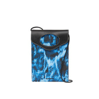 Étui pour téléphone Pocket en cuir à imprimé vaguelette - Midnight Navy