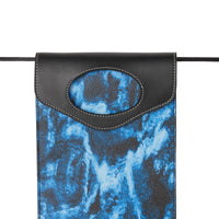Étui pour téléphone Pocket en cuir à imprimé vaguelette - Midnight Navy