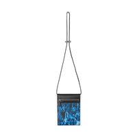 Étui pour téléphone Pocket en cuir à imprimé vaguelette - Midnight Navy