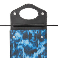 Étui pour téléphone Pocket en cuir à imprimé vaguelette - Midnight Navy