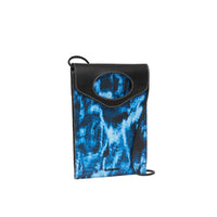 Étui pour téléphone Pocket en cuir à imprimé vaguelette - Midnight Navy