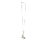 Collier à maillons plaqué palladium avec fossile marin - Palladiom