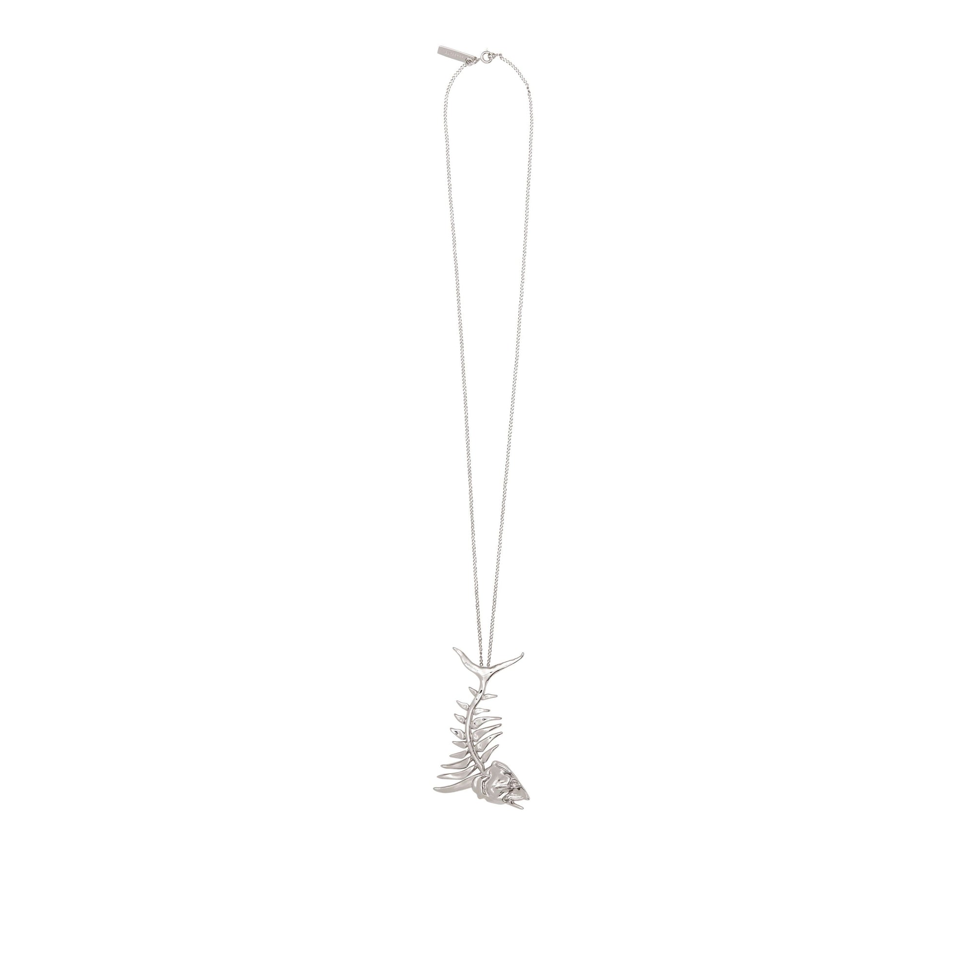 Collier à maillons plaqué palladium avec fossile marin - Palladiom