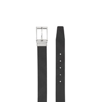 Ceinture réversible en tissu à motif London check - Dark Charcoal & Black