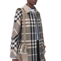 Petit sac à bandoulière en toile Check - Soft Fawn